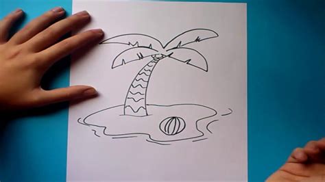 Como Dibujar Una Palmera Paso A Paso How To Draw A Palm Tree Youtube