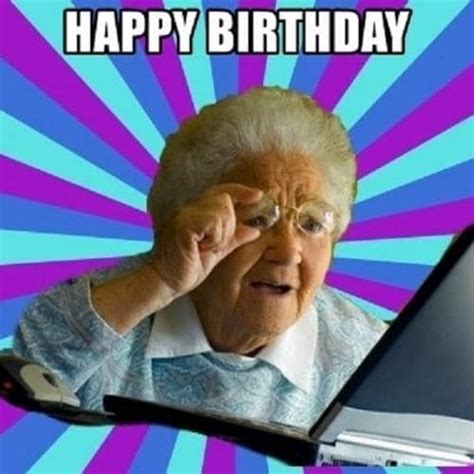 25 Most Funny Old Lady Birthday Memes