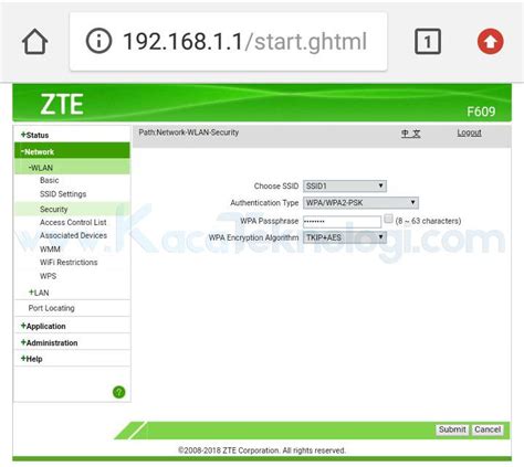 Password zte f609 / f660 default adalah user : Cara Mengganti Password WiFi Indihome ZTE F609 Lewat HP Android Dan PC - Kaca Teknologi
