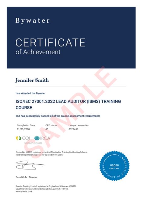 ISO Lead Auditor Training Course CQI IRCA Online UK Wide