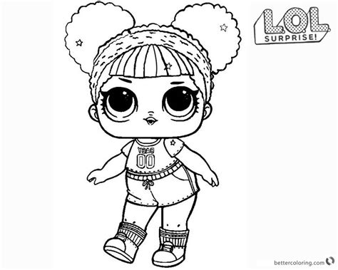 Lol Surprise Doll Coloring Pages Hoops Mvp Glitter Free Printable