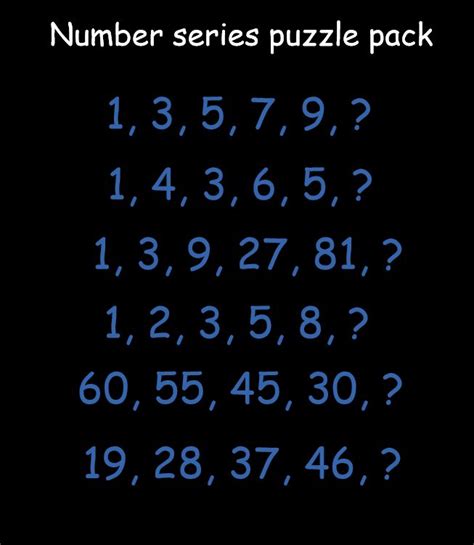 Brain Teaser Number And Math Puzzle Number Series Puzzle Pack