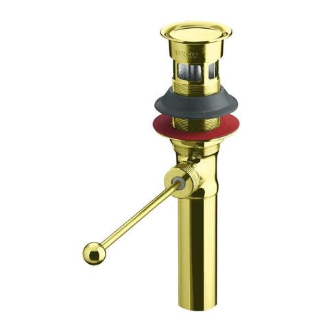 Kohler Pop Up Bathroom Sink Drain With Overflow In Vibrant French Gold
