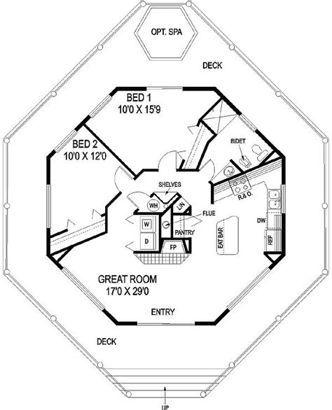 Plan 77333ld Octagonal House Plan With Full Wraparound Deck