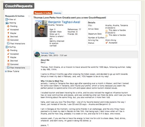 Download tourist profile example for free. COUCHSURFING GUIDE - Tomislav Perko