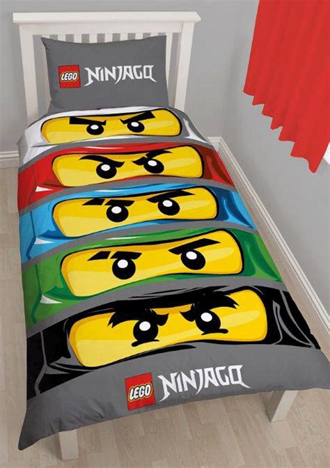 Lego Ninjago Eyes Single Panel Duvet Reversible Kids Quilt Cover