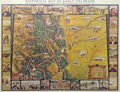 Historical Map Of Early Colorado Photograph By Pd