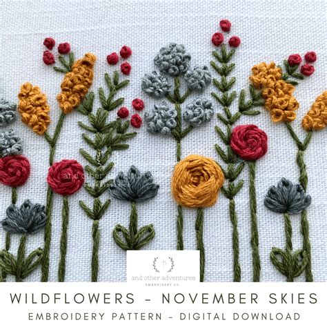 Digital Pdf Pattern Wildflowers November Skies And Other