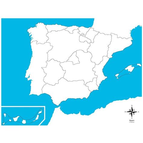 Lista 95 Foto Mapa Mudo Politico De España Para Imprimir Tamaño Folio