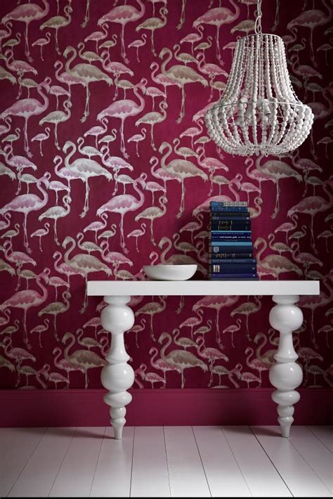 Flamingo Beach Wallpaper In Orchid From The Shade Wilder Collection