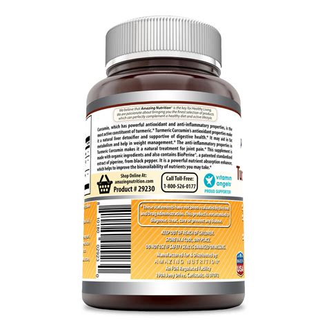 amazing formulas turmeric curcumin with bioperine 1500 mg 180 veggie c vitaminshub
