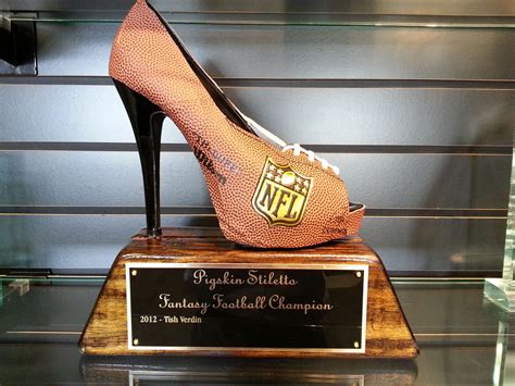 While having all of these trophies is not necessary, adding one or two of them to your league can help the decade awards football runner trophy is one of the best looking trophies that you could buy for your fantasy league. Pigskin Stilettos! All girls fantasy football league and ...