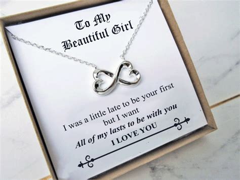To My Beautiful Girl I Want All Of My Lasts With You Necklace T Card