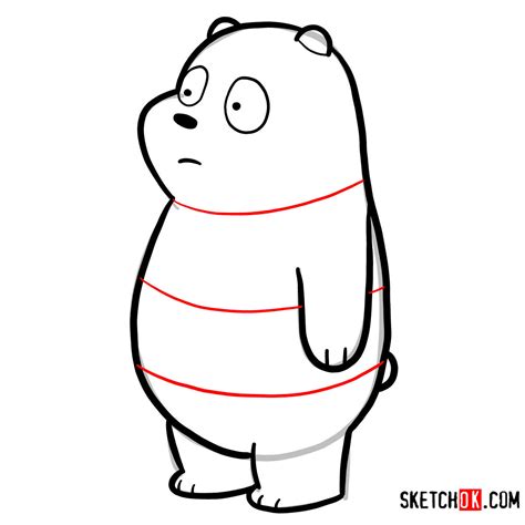 how to draw panda bear from we bare bears in 9 easy steps