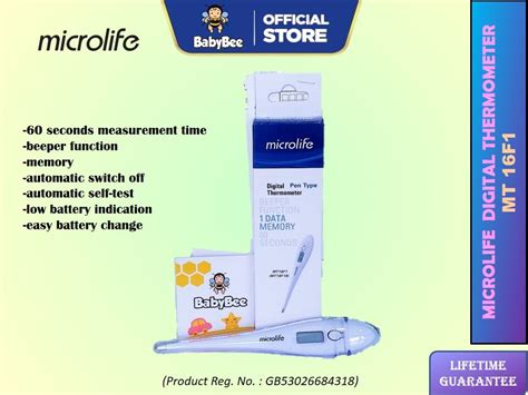 Microlife Pen Type Digital Thermometer Mt16f1 Lazada