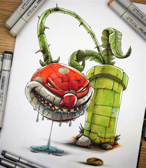 Plant Creative Drawings By Tino Valentin Hopic 15