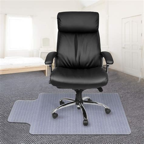 Plastic and vinyl floor mats are not strong enough to keep the wheels from indenting on deeper pile carpets. Lowestbest Plastic Office Chair Mat with Nail, Transparent ...