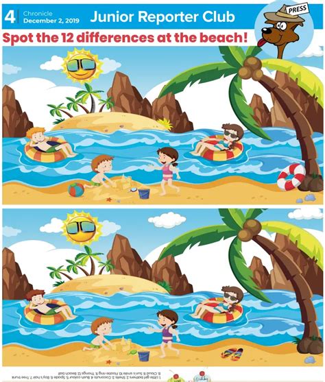 Spot The 12 Difference­s At The Beach Pressreader