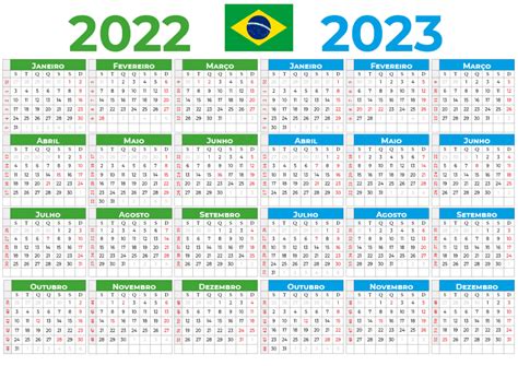 Calendário 2023 Brasil Para Imprimir Com Feriados