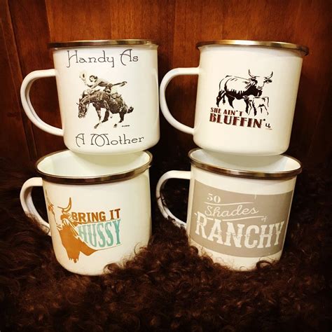 Love the western cabin decor. Ranchy Camp Cups | Western kitchen decor, Southwestern ...