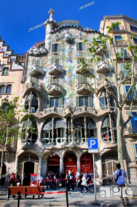 Spain Barcelona 06052013 The Casa Batlló Designed By Antoni Gaudí