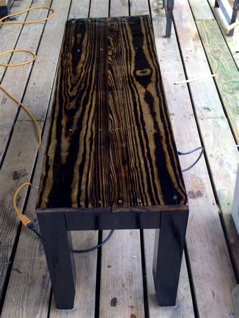 Burnt Wood Benchcoffee Table My First Try Like This And I Love The