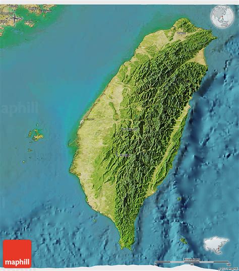 Satellite 3d Map Of Taiwan