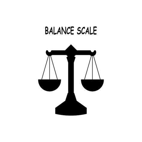 Premium Vector Balance Scale Icon Illustration Design Template
