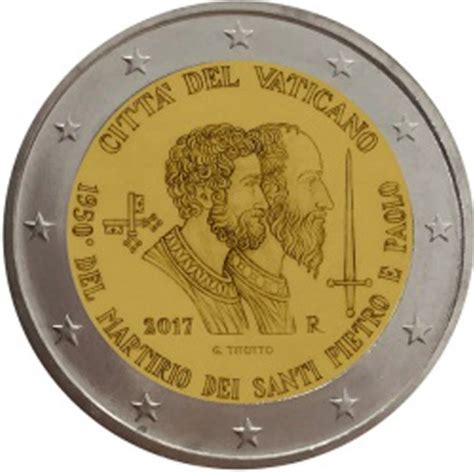Coffret 2 Euro Commémorative Vatican 2017 St Pierre And St Paul