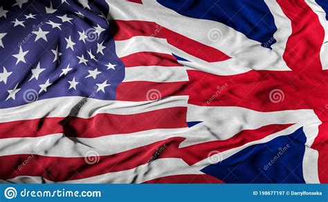 Us Uk Combined Flag United States And United Kingdom Relations