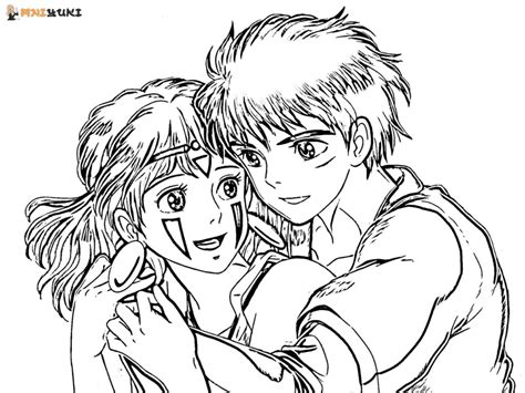 Printable Anime Couple Coloring Pages Anime Couple Coloring Pages