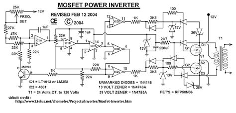 Watt Inverter Circuit Diagram Robhosking Diagram