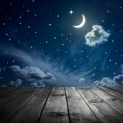 2019 5x7ft Vinyl 3d Night Sky Moon Stars Heart Cloud Backdrop For