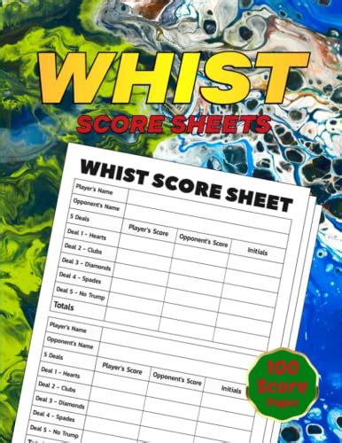 Whist Score Sheets Whist Game Scores In This Scoring Card Record