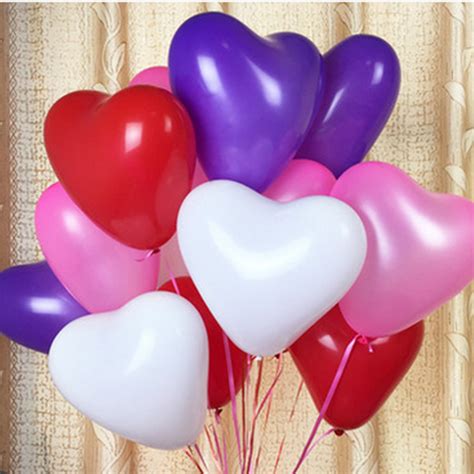 Love Heart Shape Latex Balloon Valentine Proposal Wedding Decoration