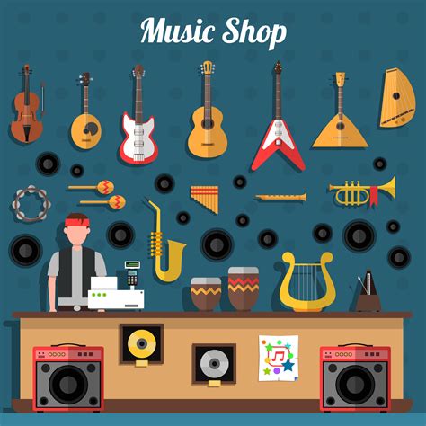 Music Shop Illustration 479090 Vector Art At Vecteezy