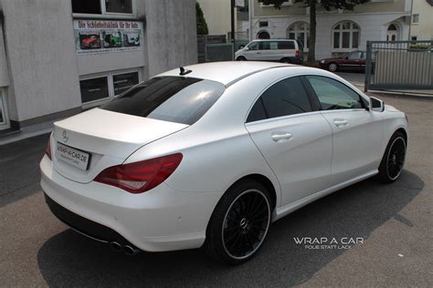 Nur solange der vorrat reicht. Mercedes CLA weiß seidenmatt | Autofolierung NRW BOESEL ...