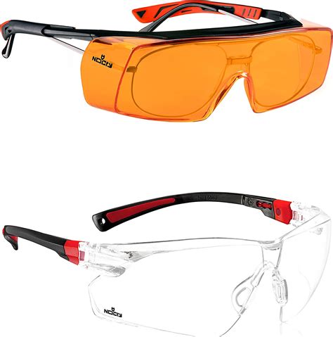 Buy Nocry Blue Light Blocking Over Glasses Safety Glasses With Orange