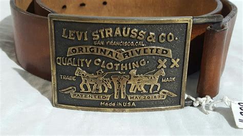 Levis Belt Vintage 1970s Size 34 Brown Handcrafted Genuine Harness