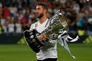 Sergio Ramos finally gets his hands on La Liga trophy after Real Madrid ...