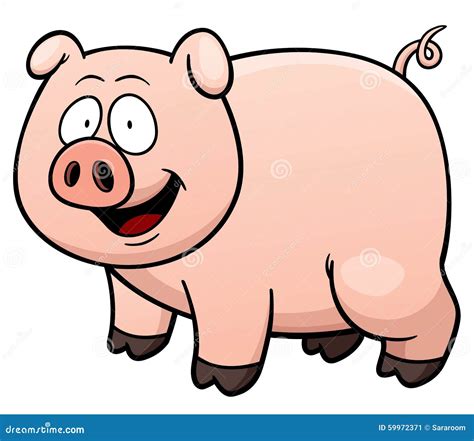 Pig Stock Vector Illustration Of Mammal Farm Happy 59972371
