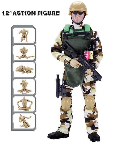 12 Special Forces Military Action Figure Army Man Toy Soldier 30