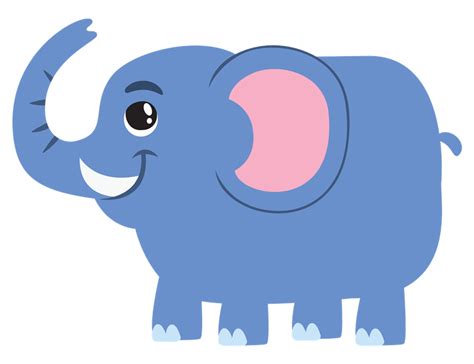 Blue Baby Elephant Clip Art