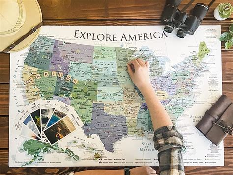 Geojango National Parks Map Poster With Usa Travel Destinations White