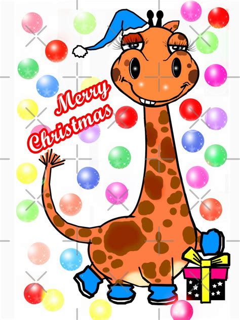 Giraffe Merry Christmas T Shirt By Shirleycutecard Redbubble