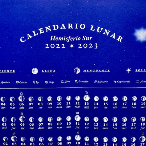 Calendario Lunar 2022 2023 Enfusion