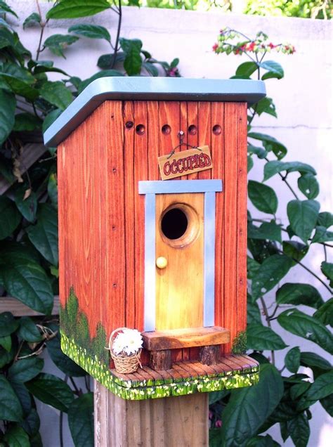 The Outhouse Birdhouse Bird Houses Diy Bird Houses Painted Bird
