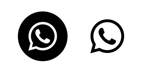 Black Whatsapp Logo Black Whatsapp Icon Free Vector 19490746 Vector