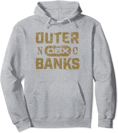 Outer Banks Collegiate Distressed Pullover Hoodie Uk Fashion