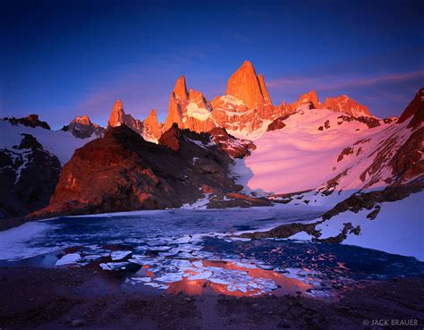 Monte Fitz Roy Alpenglow Patagonia Argentina Mountain